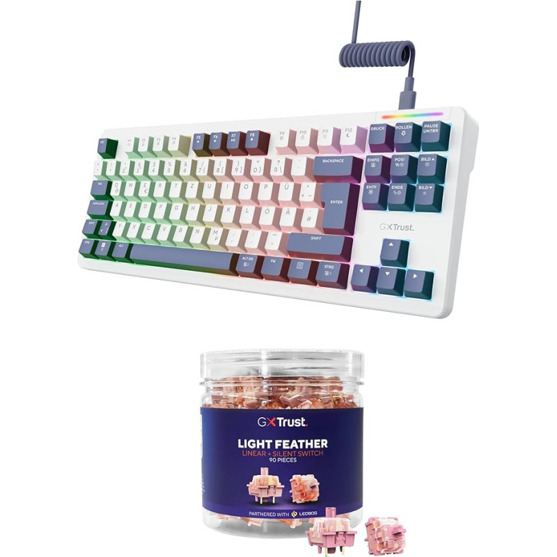 GXTrust 872 Xyra Gasket TKL mechaninė klaviatūra QWERTZ išdėstymo, 
