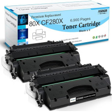 Suderinama 80X CF280X 80A CF280A tonerio kasetė, skirta HP Laserjet Pro 400 M401a M401d M401dn M401dne M401dw MFP M425dn M425dw spausdintuvui, didelis našumas 6900 puslapių (2 juodos spalvos)