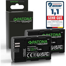 PATONA 2 x Premium LP-E6 2400 mAh pakaitinis akumuliatorius, suderinamas su 