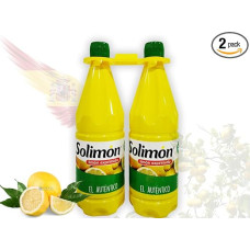 2 × 1 Litre Solimón Lemon Juice • Family & Catering Pack • 100% Juice • Spanish Quality • Safety Screw Cap