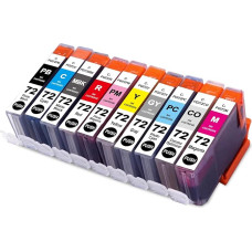 PGI-72 spausdintuvo kasetės, skirtos CAN PGI72 PGI72E kasetėms PBK MBK C M Y PC PM R GY CO, skirtos CAN Pro-10 Pro-10 (10 vnt.)