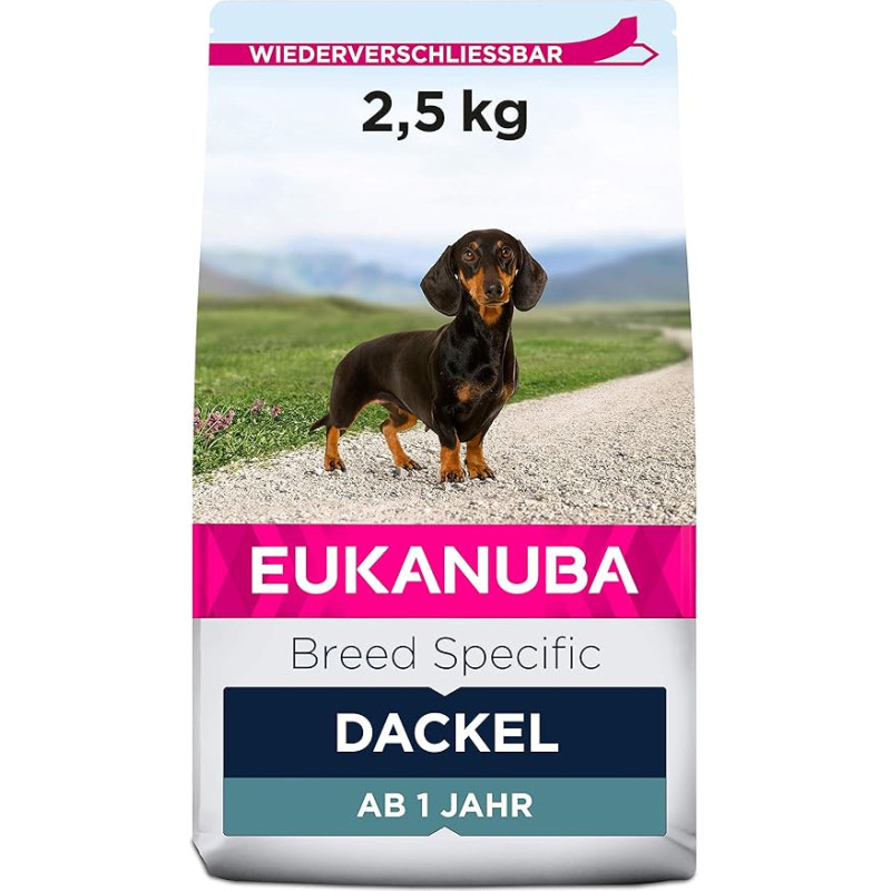 Eukanuba Adult Breeds Special Dachshund Chicken, 2,5 kg