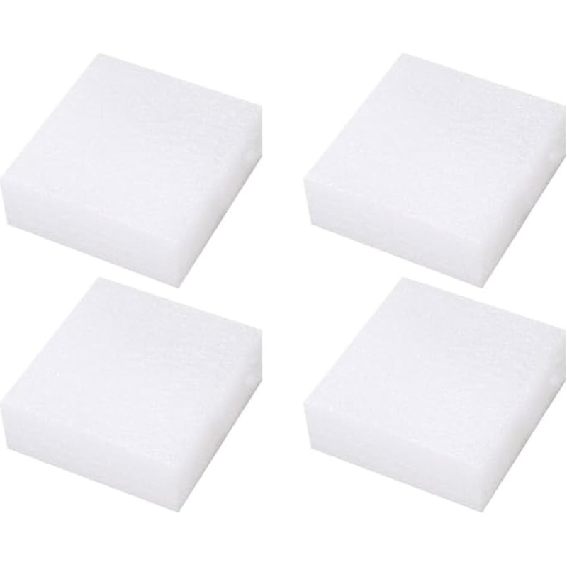Nadelfilzmatten aus Wollfilz, Schaumstoffeinsätze, weiße Filzpads zum Basteln, dick und langlebig, für DIY-Projekte, 4 Stück
