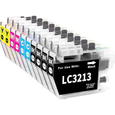 LC3213 Suderinama su Brother 3213XL 3213 spausdintuvo kasete Suderinama su Brother MFC-J497DW DCP-J572DW DCP-J774DW MFC-J491DW DCP-J772DW MFC-J890DW MFC-J895DW spausdintuvu (10 vnt.)