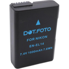 Nikon EN-EL14 PREMIUM atsarginė įkraunama skaitmeninio fotoaparato baterija iš Dot.Foto - 7,4 V / 1030 mAh - 2 metų garantija [žr. aprašymą dėl suderinamumo]