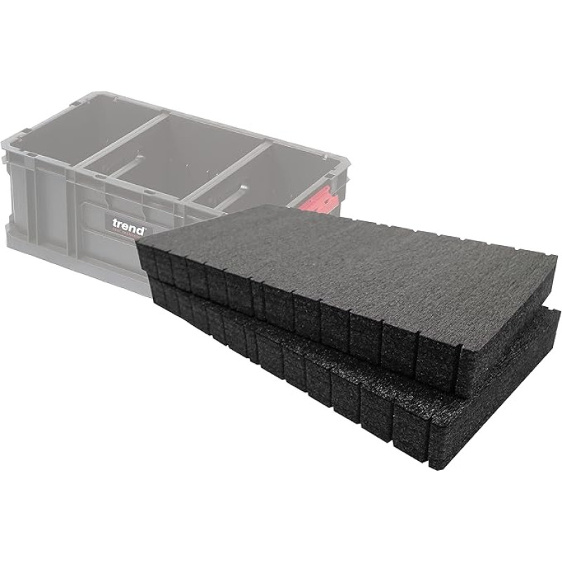 Shadow Foam Easy Peel - Schaumstoffeinlagen für Trend Tote 200 & Trend Toolbox 200 Cut & Peel Schaumstoffeinsätze für Werkzeugorganisation, Kaizen, 5s Schwarz 50mm Doppelpack