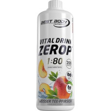 Best Body Nutrition Vital Drink ZEROP® – White Tea Peach, Original Drink Concentrate – Syrup – Sugar-Free, 1:80 Makes 80 Litres of Ready Drink, 1000 ml