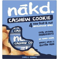 Nakd Cashew Cookie Raw Fruit & Nut Wholefood Bar, 4 x 35g