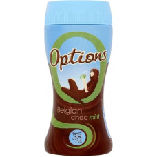 Options Belgian Chocolate Mint Instant Hot Chocolate Drink 220 g - Hot Tink Chocolate with Peppermint Flavour