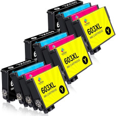 LeciRoba 603xl printer cartridges for Epson printer cartridges 603 and Epson 603xl multipack for Epson XP 3100 XP 3150 XP 2100 XP 2105 XP 4100 XP 4150 Workforce WF 2810 WF2820 WF 2850 WF 2870 (12 Pack)