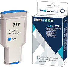 LCL Compatible Ink Cartridge 727 XL F9J76A B3P19A 300ML High Yield (Cyan) Replacement for HP Designjet T3500 T1500 T2500 T2530ps T920 T930 T930 T1530 Postscript Printer