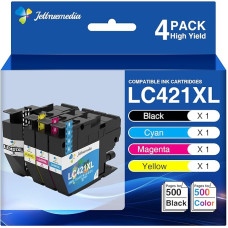 LC421XL spausdintuvo kasetės suderinamos su Brother LC421 XL LC 421 XL kasetės su Brother DCP-J1050DW DCP-J1140DW MFC-J1010DW DCP J1050 DW J1140 DW J1010 DW