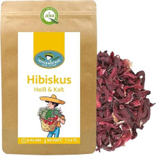 Red hibiscus flowers 400 g - flowers for hibiscus tea without artificial colours - thirst quenching tea - peppermintman
