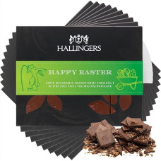 Hallingers 10 x laimingų velykinių dovanų Velykų krepšeliams Velykoms, pilnavertis pieninis švelnus šokoladas Macadamia Nougat (dėžutė) - motinos dienos dovana ir dovanų idėjos tėvo dienai | Sveikiname, dėkojame