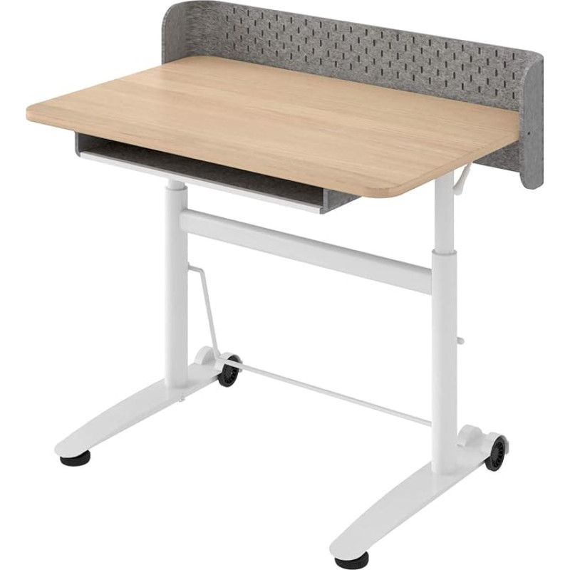 Ergotopia Vaikų rašomasis stalas su reguliuojamu aukščiu - ergonomiškas mokinių rašomasis stalas vaikams nuo 6 metų, augantis rašomasis stalas pradinei mokyklai ir namų darbams