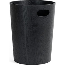 Kazai. Börje Real Wood Waste Paper Bin, Modern Wooden Bin for Office, Children's Room, Bedroom etc. Oak Black