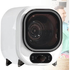 Small Condensation Dryer with Stainless Steel Drum, with Double Temperature Control, Condensation Dryer, 0.8 kg Capacity, for Home, Apartments and Motorhomes, for Small Spaces (B)