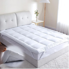 Kvėpuojantis čiužinio antčiužinys po lova 180 x 200 cm, pagamintas iš medvilninio audinio, skalbiamas čiužinio antčiužinys, užtikrinantis komfortą ir saugantis nuo purvo, čiužinio apsauga čiužiniams ir spyruoklinėms dėžėms