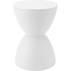 Hourglass Shape Stool, Plastic, Modern, Simple, Round Household Stool in Nordic Style for Bathroom, Changing Room, White (White)