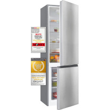 Exquisit Fridge and Freezer Combination KGC265-70-010E Inoxlook | 269 L Volume | Fridge-Freezer Combination Door Hinge Changeable | Freezer Combination Freestanding