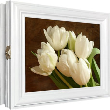 Cer-Plast Medinė raktų spinta sieninė spinta su raktų stovo sieniniu organizatoriumi, skirta raktų saugojimui, raktų spintelė Vintage išvaizdos medinė raktų dėžutė