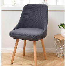 Valgomojo kambario kėdžių dangteliai Velveto atlošo kėdžių dangteliai 2/4/6 kėdžių dangtelis su porankiu apsauginiu dangteliu Kėdės tempimo kėdžių dangteliai Kėdės dangtelis plaunamas, tamsiai pilkas, 2 dalys