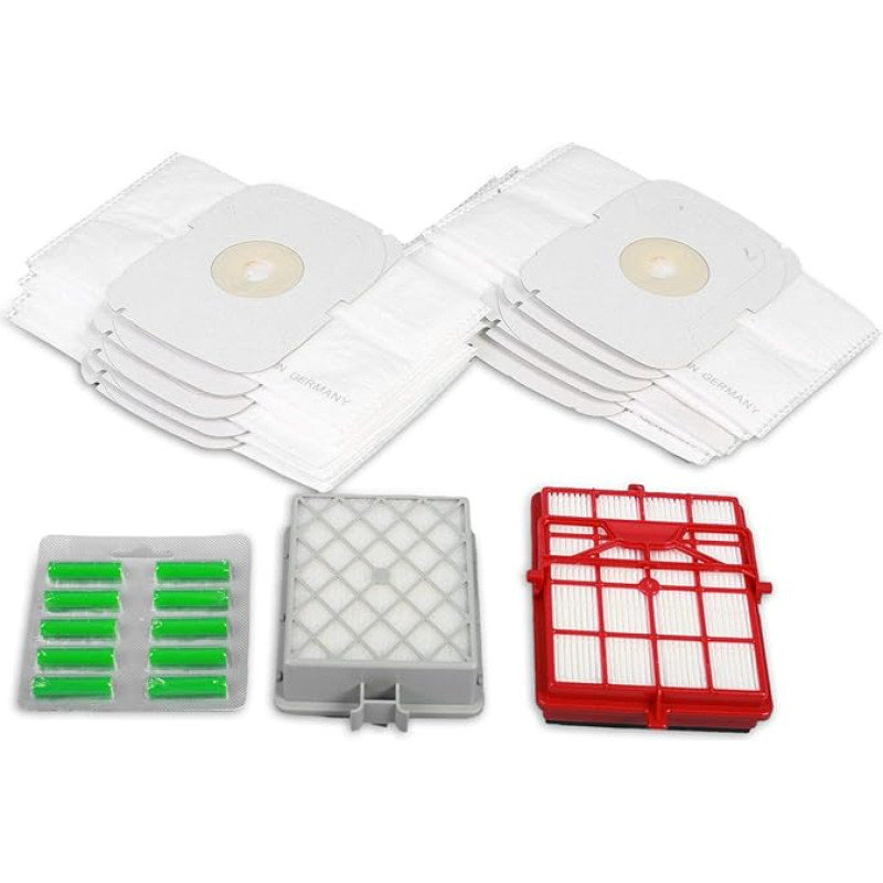 15 Premium Staubsaugerbeutel +1 Hepa filtras +1 Hepa anglies filtras, skirtas Lux Intelligence, Lux S115 - Speciali higieninė valymo įranga - Garantuotas aukštas saugumo lygis - Aukščiausia kokybė