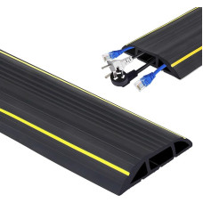 Floor Cable Bridge, 3M Floor Cable Duct, Flexible PVC Floor Cable Protection, Floor Cable Cover for Office, Workshop, Warehouse, Concert etc., Cable Protection and Prevention of Tripping Hazards