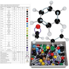 267 vienetų organinės chemijos molekulinis modelis Chemijos rinkinys Modelių rinkiniai Pakuotė Organinės molekulės Modeliai mokytojams studentams mokslininkams Chemijos pamokos