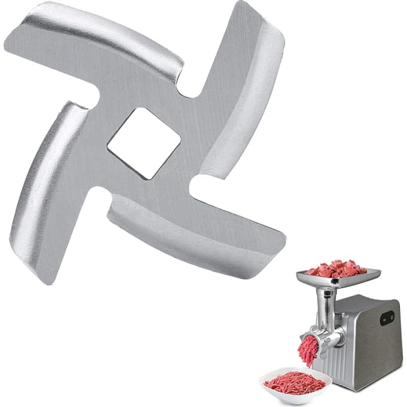 Mėsmalės peilis, mėsmalės peilis, mėsmalės peilis, mėsmalės pjaustytuvas, nerūdijančio plieno mėsmalės peilis, profesionalus virtuvės mėsmalės kryžminės formos peilio atsarginė dalis mėsmalėms