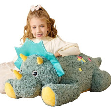 EARTHSOUND Large Dinosaur Triceratops Cuddly Toy Giant Stuffed Toy, 78 cm XL XXL Giant Plush Toy, Large Plush Toy, Gift for Children