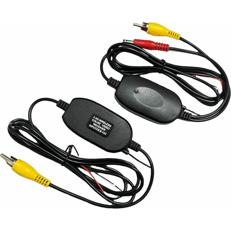 Epronic 2.4 GHz RCA Transmitter & Receiver Wireless Kit for Car Reversing Camera Monitor Wireless Adapter for Car Camera 12 V Colours Video Transmitter