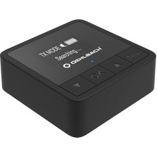 Oehlbach BTR Innovation 5.2 Bluetooth Transmitter and Receiver (Transmitter/Receiver) in aptX Quality, OLED Display, 20 Hours Battery Life, 10 m Range, Black