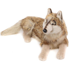 Uni-Toys - Wolf lying down - 100 cm (length) - plush wolf, lupus - plush toy, cuddly toy