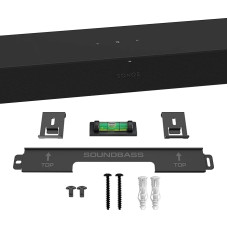 Soundbass Soundbar Bracket Compatible with Sonos Ray Soundbar Includes All Necessary Mounting Hardware, Floating Style Soundbar Wall Mount, Black