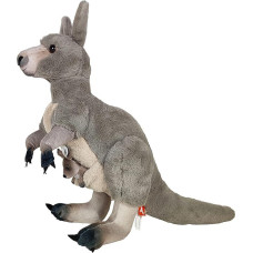 Wild Republic Artist Collection Kangaroo Gift for Kids 38cm Plush Toy Stuffing Made from Spun Recycled Water Bottles