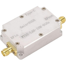 RF Broadband Amplifier LNA Low Noise Amplifier High Gain SMA Socket for Radio 10M-6Ghz