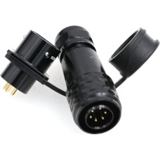 ZBLZGP Waterproof M12 Connector IP67 Push Pull Connector Weipu Panel Connector Industrial Electrical Adapter Male Female SA12 Aviation Cable Connector (6Pin 5A 125V)