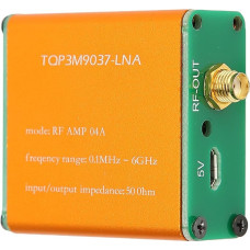 Tonysa Low Noise 0.1 MHz 6 GHz Amplifier, 20 dB LNA Amplifier with High Gain for Shortwave, FM Radio, HF Power Preamp Module, SMA Socket (Battery Not Included)