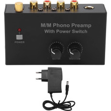 VGEBY Phono Preamp RCA Input Output Level Turntable Volume Control Preamp with Switch for Audio Devices Soundboxes