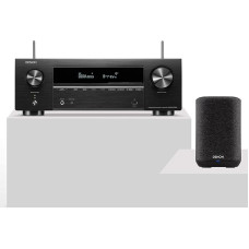 Denon AVR-X1700H 7.2-Channel AV Receiver + Denon Home 150 Multiroom Speaker (Black), HEOS Built-in, WLAN, Bluetooth, AirPlay 2, Alexa Compatible