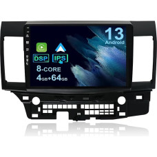 YUN TX Android 10 Car Radio Fits Mitsubishi Lancer (2010-2016) - 4G+64G - [Built-in CarPlay/Android Car/DSP/GPS] - Free 4-LED Camera & Mic Support DAB/Steering Wheel Control/MirrorLink/SWC