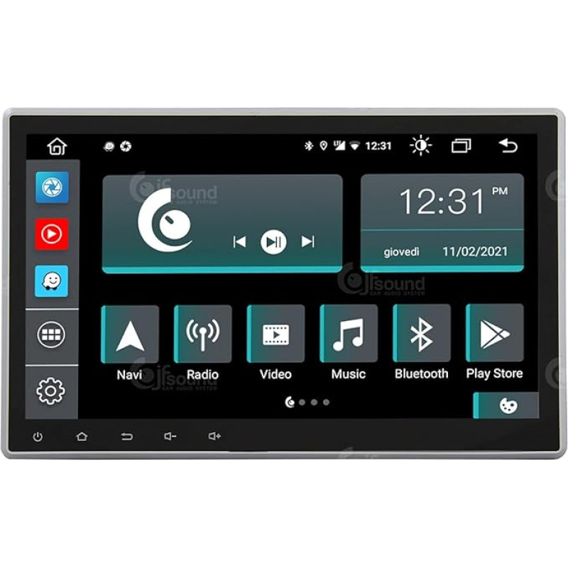 Universal Car Radio 1DIN Android GPS Bluetooth WiFi Dab USB Full HD Touchscreen Display 10.1 Inch Easyconnect Easyconnect 8-Core Processor Voice Commands