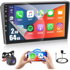 Inefala 9 Inch Touchscreen Radio Android 13 for Peugeot 407 2004-2008 with Wireless CarPlay, Android Car, Mirror Link, Car Radio 2 DIN with GPS, WiFi, FM/RDS, USB, SWC, Mic, Reversing Camera