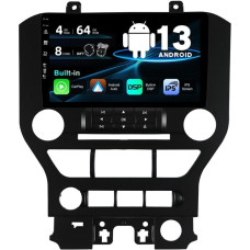 SXAUTO Android 13 Car Radio for Ford Mustang (2015-2020) - Built-in Carplay/Android Car - LED Camera + Mic - 4G + 64G - DAB 360-CAM Steering Wheel Control Fast Boot WiFi Bluetooth AHD - 2 DIN 9 Inch