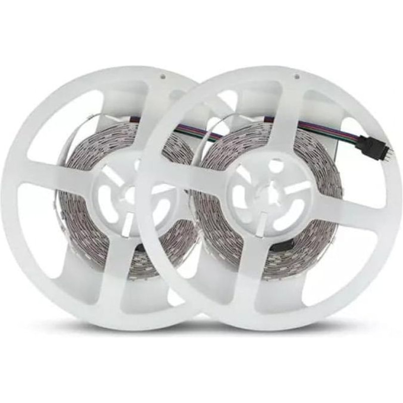 A2ZWORLD LED-Streifen SMD5050, RGB-LED-Streifen, 2 x 5 m, su atramine juosta ir tinkleliu, 4,8 W/m, 30 LED/m