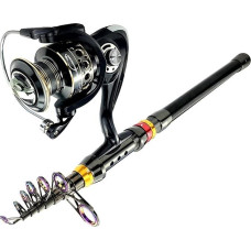 Panfish Rod Carbon Teleskop Angelrute und Angelrolle Rad Tragbare Reise Angeln Spinning Angelrute Combo Baitcasting Rod