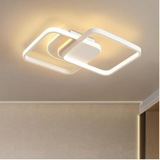 LED Deckenlampe Dimmbar 65CM, 45W 5600lm Deckenleuchte Wohnzimmer mit Fernbedienung/Memory-Funktion, Stufenlos 2800-6000K Wohnzimmerlampe für Schlafzimmer Esszimmer Kinderzimmer Flur, Weiß