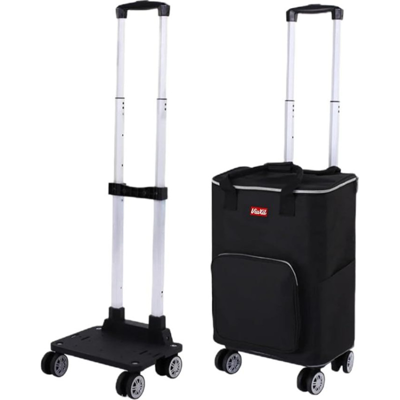 4 ratų apsipirkimo vežimėlis Aukštos kokybės šiluminis krepšys Vandeniui atsparus nešiojamas sulankstomas kompaktiškas, bet erdvus 40L universalus ir patvarus