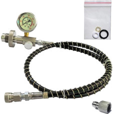 DRYHTEN suslėgto oro baliono talpykla G5/8 (5/8BSPP) DIN užpildymo stoties vožtuvo adapteris užpildymo jungtis HPA nardymo sporto kvėpavimo prietaiso pildymo stotis su 1 metro žarna Nerūdijantis plienas 310